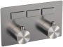 BRAUER Brushed Edition 3 functies inbouwthermostaat drukknoppen in afbouwdelen RVS geborsteld PVD 5-NG-156 - Thumbnail 1