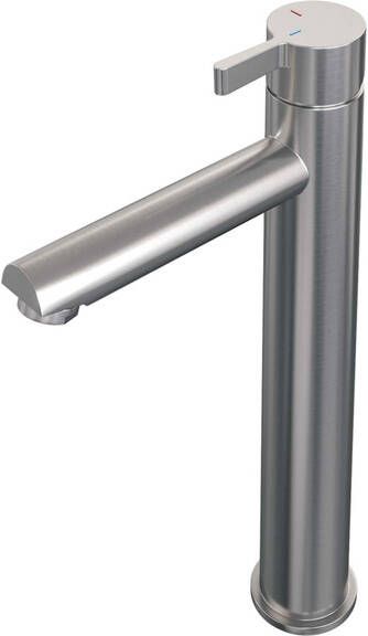 Brauer Wastafelkraan Brushed Edition HD1 Opbouw Hoog Mengkraan Rond Coldstart Geborsteld Nikkel PVD 1 Greeps