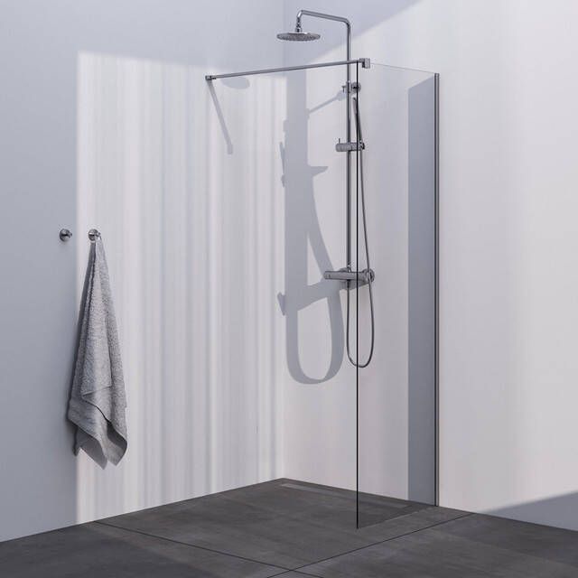 BRAUER Brushed Season Inloopdouche helder glas 60x200cm geborsteld RVS GS-ISMP1H60200NG