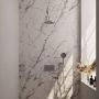 Brauer Chrome Carving thermostatische inbouw regendouche met drukknoppen SET 57 met 20 cm douchekop en gebogen muurarm en 3-standen handdouche en doucheslang en wandaansluitbocht chroom - Thumbnail 1