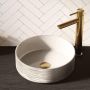 Brauer Circle waskom 36x36cm rond keramiek hoogglans wit en zilver WK-CC36ROHWZI - Thumbnail 2