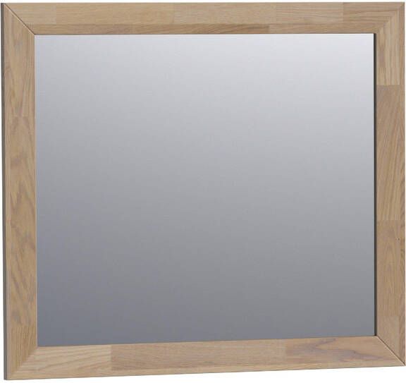 Brauer Citrine spiegel 80x70cm rechthoekig vingerlas eiken grijs frame SP-CI80RHVEG