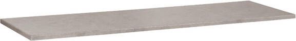Brauer Concrete Wastafelblad 160x46x3cm zonder kraangat gecoat beton grijs gemêleerd 2147