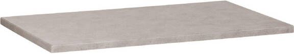 BRAUER Concrete Wastafelblad 80x46x3cm zonder kraangat gecoat beton grijs gemêleerd 2143
