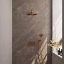 Brauer Copper Edition thermostatische inbouw regendouche met drukknoppen SET 58 met 30 cm douchekop en gebogen muurarm en 3-standen handdouche en doucheslang en wandaansluitbocht koper geborsteld PVD - Thumbnail 1