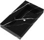 Brauer Coral wastafel 80x46x10cm 1 wasbak 0 kraangaten composiet marmerlook Nero Marquina WT-CA800NM - Thumbnail 1