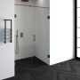 Saniclass Create douchedeur 180x200cm 2 delig profielloos met antikalk en 8mm veiligheidsglas geborsteld RVS 4JC14 - Thumbnail 2