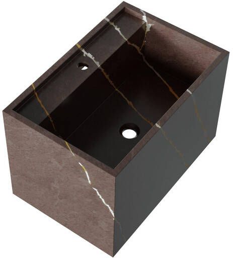 BRAUER Cube Meubelwastafel 60x46x40 Zonder overloop 1 wasbak 1 kraangat composiet copper brown WT-MC601CB