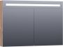 BRAUER Double Face Spiegelkast 100x70x15cm verlichting geintegreerd 2 links- rechtsdraaiende spiegeldeur MFC Almond SK-DF100AL - Thumbnail 1