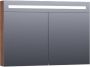 BRAUER Double Face Spiegelkast 100x70x15cm verlichting geintegreerd 2 links- rechtsdraaiende spiegeldeur MFC viking shield 7389 - Thumbnail 1