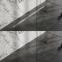 Brauer Douchegoot 100x7x6.7cm ondiepe vloerflens zijuitloop tegelinlegrooster omkeerbaar RVS DR-MRF100NG - Thumbnail 2