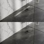 Brauer Douchegoot 140x7x6.7cm ondiepe vloerflens zijuitloop tegelinlegrooster omkeerbaar RVS DR-MRF140NG - Thumbnail 2