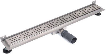 Brauer Douchegoot muurflens 80x7x6.7cm ondiep zijuitloop RVS DR-SRFW80NG
