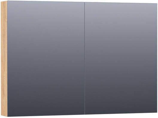 BRAUER Dual Spiegelkast 100x70x15cm 2 links- rechtsdraaiende spiegeldeur MFC nomad 7195