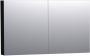 BRAUER Dual Spiegelkast 120x70x15cm 2 links- rechtsdraaiende spiegeldeur MDF mat zwart 7184 - Thumbnail 1