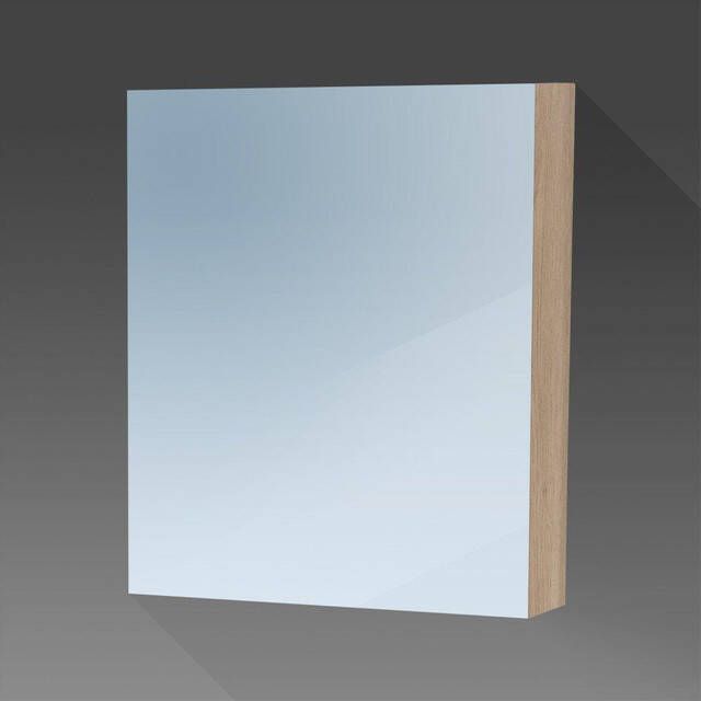 BRAUER Dual Spiegelkast 60x70x15cm 1 linksdraaiende spiegeldeur MFC legno calore 7752
