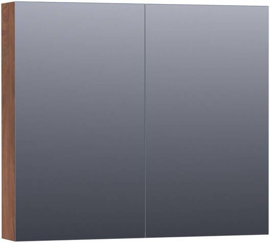 BRAUER Dual Spiegelkast 80x70x15cm 2 links- rechtsdraaiende spiegeldeur MFC viking shield 7268