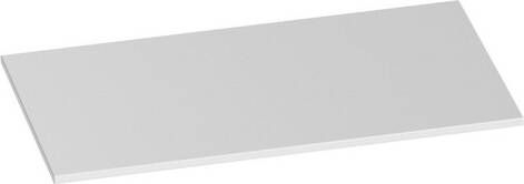 BRAUER Finestone wastafelblad 80x46x1.5cm wit 2x beugel 38cm voor topplaat staal OUTLET 2602