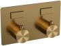 BRAUER Gold Edition 2 functies inbouwthermostaat met inbouwdeel drukknoppen in afbouwdelen goud geborsteld PVD 5-GG-155 - Thumbnail 1