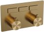 Brauer Gold Edition 3 functies inbouwthermostaat drukknoppen in afbouwdelen goud geborsteld PVD 5-GG-156 - Thumbnail 1