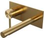 Brauer Gold Edition inbouw wastafelmengkraan met rechte uitloop rechts en afdekplaat model A2 Goud geborsteld PVD 5-GG-083-S2 - Thumbnail 2