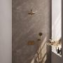 Brauer Gold Edition thermostatische inbouw regendouche met drukknoppen SET 55 met 20 cm douchekop en rechte muurarm en 3-standen handdouche en doucheslang en wandaansluitbocht goud geborsteld PVD - Thumbnail 1