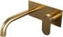 Brauer Gold Edition Wastafelmengkraan inbouw gebogen uitloop links hendel breed plat afdekplaat model C 1 PVD geborsteld goud 5-GG-004-B3 - Thumbnail 2