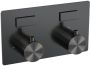 Brauer gunmetal Edition 2 functies inbouwthermostaat met inbouwdeel drukknoppen in afbouwdelen gunmetal geborsteld PVD 5-GM-155 - Thumbnail 1
