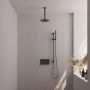 Brauer Gunmetal Edition thermostatische inbouw regendouche met drukknoppen SET 65 met 20 cm douchekop en plafondarm en staaf handdouche en doucheslang en geïntegreerde glijstang gunmetal geborsteld PVD - Thumbnail 1