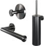 Brauer Gunmetal Edition Toilet Accessoireset 3-delig PVD geborsteld gunmetal 5-GM-323 - Thumbnail 1