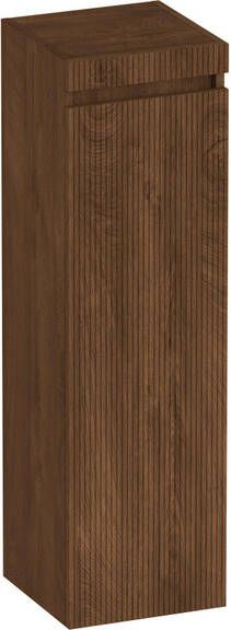 Brauer Joy Wavy hoge kast 120 met 1 deur greeploos linksdraaiend Forest Cacao HK-JYW120LFC