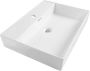 Brauer Lunar meubelwastafel 61x13x46.5cm met overloop 1 wasbak 1 kraangat keramiek glans wit WT-LU601HW - Thumbnail 3