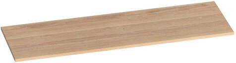 BRAUER Massief eiken Wastafelblad 140x46x2cm zonder kraangat Hout Smoked oak i2914SO