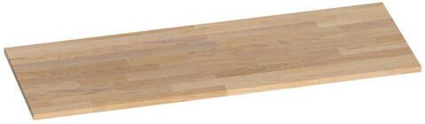 BRAUER natural wood Wastafelblad 120x46x2cm zonder kraangat hout grey oak TB-NW120GO