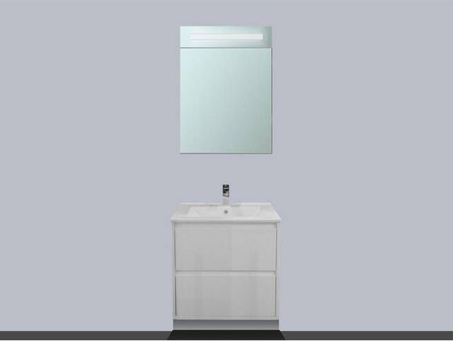 BRAUER New Future badmeubel 60cm hoogglans wit met spiegelkast linksdraaiend sw2208 sw3064 sw3148