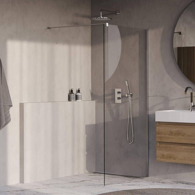 Brauer Oblivion Inloopdouche 100x200cm glascoating helder glas Chroom GS-OBI1H100200CE