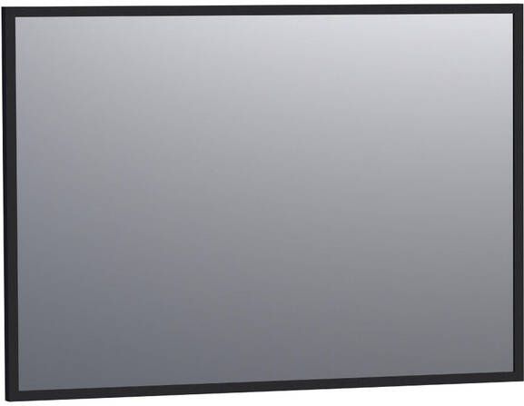 Brauer Onyx spiegel 100x70cm rechthoekig zwart geborsteld frame SP-ON100RHZ