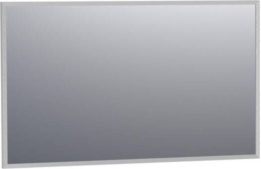Brauer Onyx spiegel 120x70cm rechthoekig aluminium-kleurig geborsteld frame SP-ON120RHA
