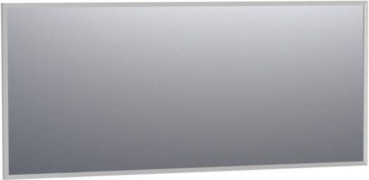 Brauer Onyx spiegel 160x70cm rechthoekig aluminium-kleurig geborsteld frame SP-ON160RHA
