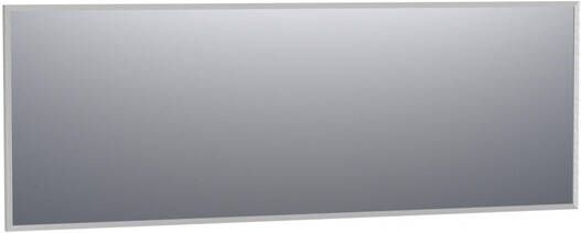 Brauer Onyx spiegel 200x70cm rechthoekig aluminium-kleurig geborsteld frame SP-ON200RHA