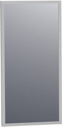 Brauer Onyx spiegel 40x80cm rechthoekig aluminium-kleurig geborsteld frame SP-ON40RHA