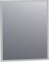 Brauer Onyx spiegel 60x70cm rechthoekig aluminium-kleurig geborsteld frame SP-ON60RHA - Thumbnail 1