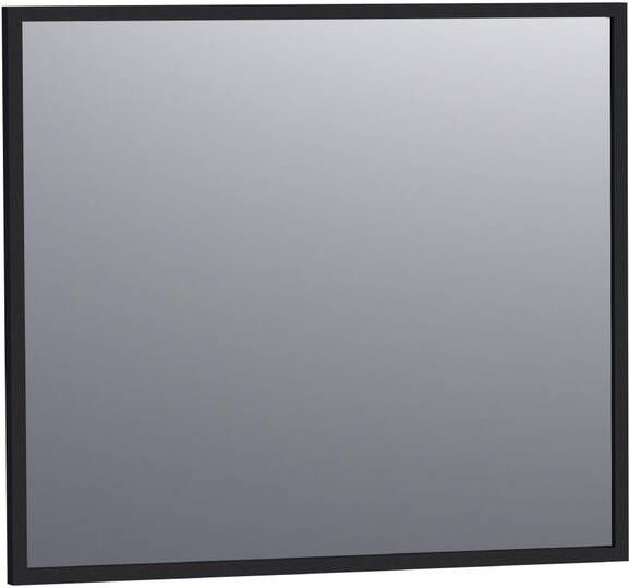 Brauer Onyx spiegel 80x70cm rechthoekig zwart geborsteld frame SP-ON80RHZ