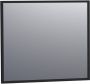 Brauer Onyx spiegel 80x70cm rechthoekig zwart geborsteld frame SP-ON80RHZ - Thumbnail 1