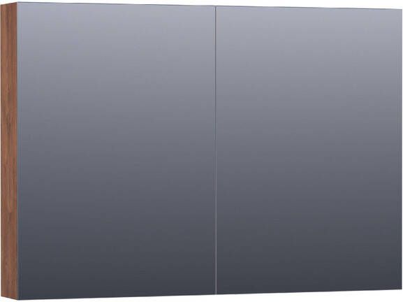 BRAUER Plain Spiegelkast 100x70x15cm 2 links rechtsdraaiende spiegeldeuren MFC viking shield SK-PL100VS