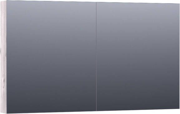 BRAUER Plain Spiegelkast 120x70x15cm 2 links rechtsdraaiende spiegeldeuren MFC Birch SK-PL120BR