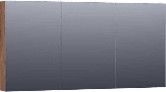 BRAUER Plain Spiegelkast 140x70x15cm 3 links- en rechtsdraaiende spiegeldeuren MFC viking shield SK-PL140VS