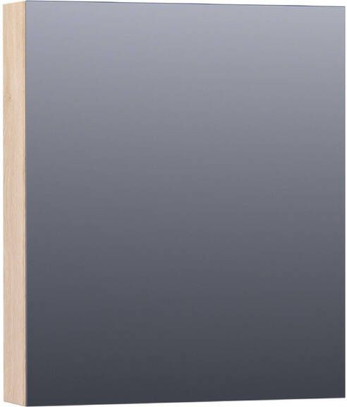 BRAUER Plain Spiegelkast 60x70x15cm 1 rechtsdraaiende spiegeldeur MFC legno calore SK-PL60RLC