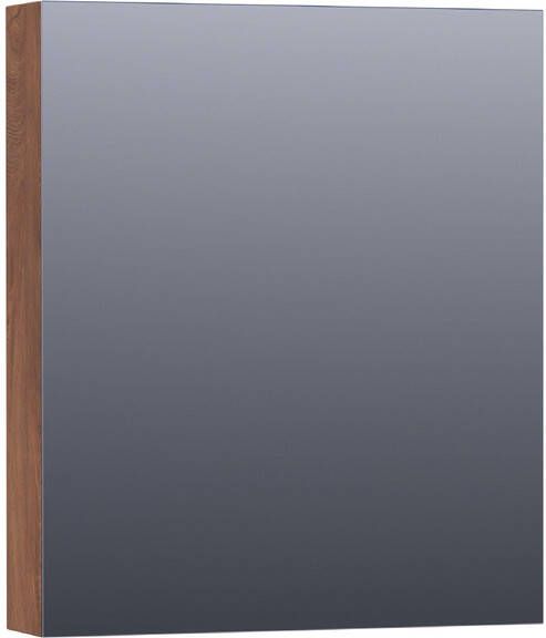 BRAUER Plain Spiegelkast 60x70x15cm 1 rechtsdraaiende spiegeldeur MFC viking shield SK-PL60RVS