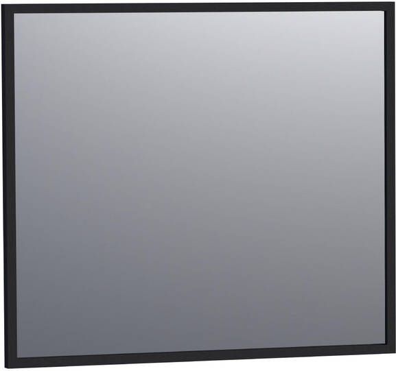 BRAUER Silhouette Spiegel 80x70cm zonder verlichting rechthoek zwart 3503